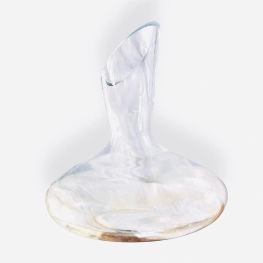 10” Elegant Clear Glass Wine Decanter - Minimalist Maximalist
